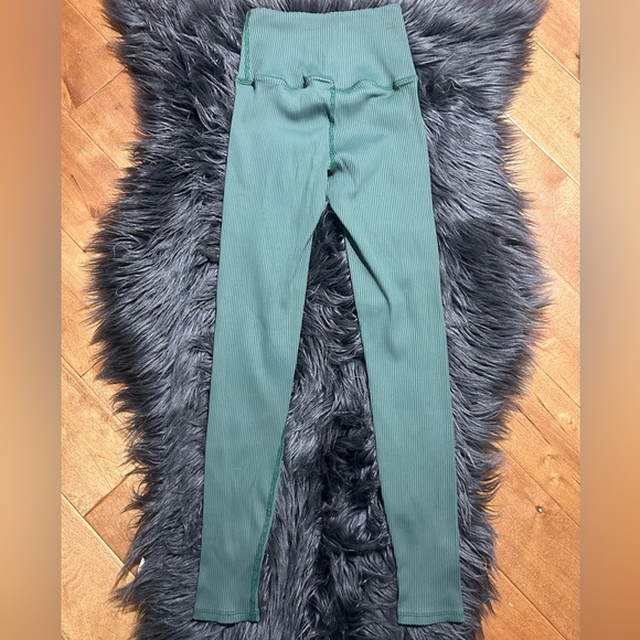 CARBON38 Ribbed 7/8 Legging High Waisted Green Size XSmall - Picture 6 of 7
